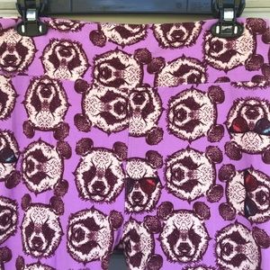 Lularoe Womens Leggings Tall & Curvy Panda Glasses